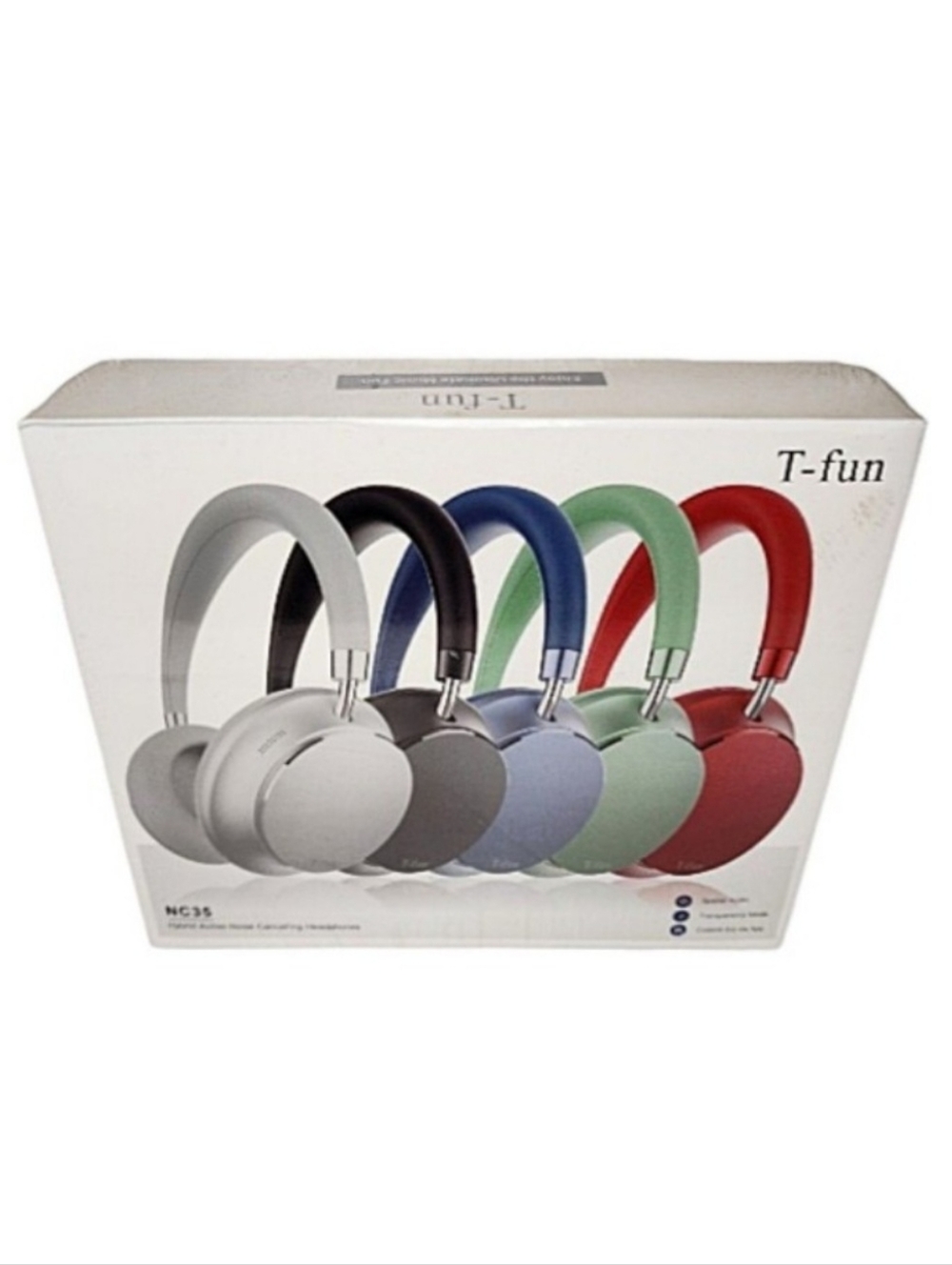 New! T-fun NC35 Hybrid Active Noise Cancelling Headphones